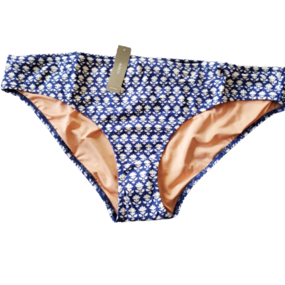 J.Crew plus floral mid rise full coverage hipster bikini bottoms, 2XL, b… - Picture 4 of 9